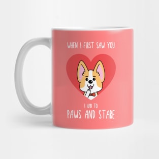 "Paws & Stare" Valentines Day Dog Pun Mug